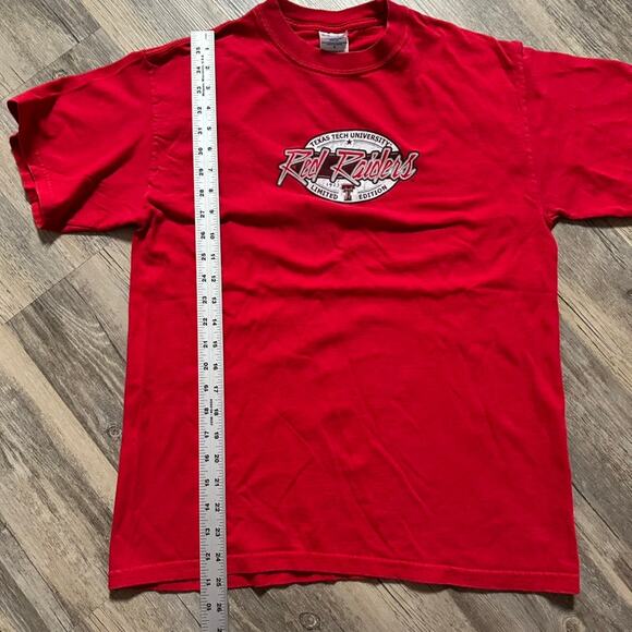 Vtg Texas Tech TTU Red Raiders T-Shirt Size Medium Red Limited Edition - Picture 2 of 6